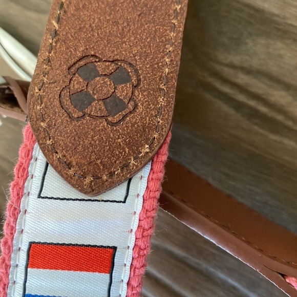 CASTAWAY Nantucket Men’s Nautical Belt- Bowsprit Hurricane Red (Pink) Sz… - Picture 6 of 7
